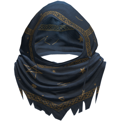 Blue Sorcerer Distressed Rune Hood