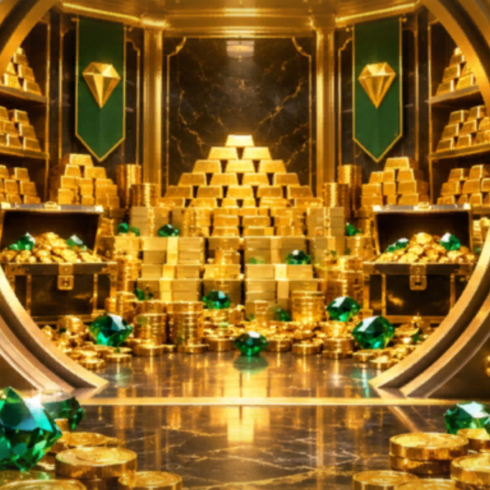 Golden cash vault luxury money Rich 