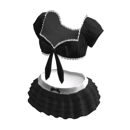 🍀Cute Lace Bikini (Black/White) thumbnail