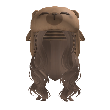 [FREE] Cute Wavy Hair w Capybara Hat