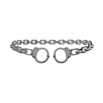 vkei choker handcuffs in white Roblox item