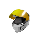 Outcast Raider Helmet White + Gold Open Visor