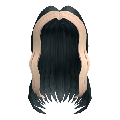 Shy Girl Hair in Black w/ Blonde Bangs Roblox item