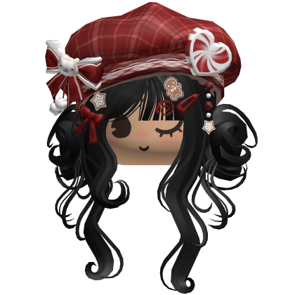 ♡ Christmas Swirly Wispy Buns (Black)