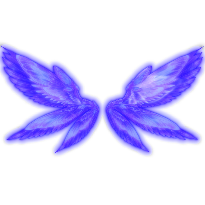 Glowing Godly Angel Wings (Purple Blue) - Emissive