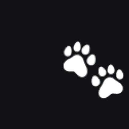 Cute Black Cat Pixel Paws