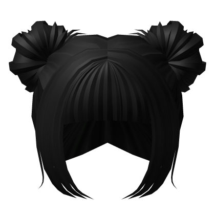 Black Cute Loose High Kawaii Buns thumbnail