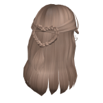 🍀Heart Braid Half Up (Milktea Brown)