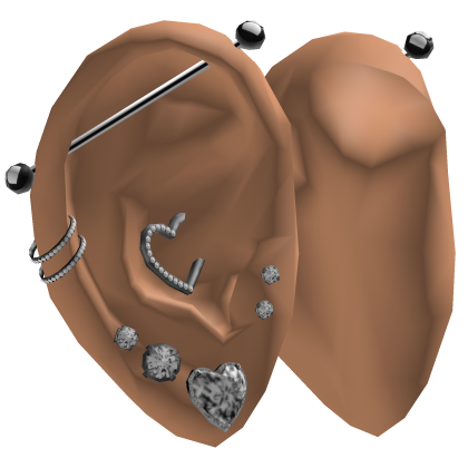 Diamond Heart Earring Stack V2