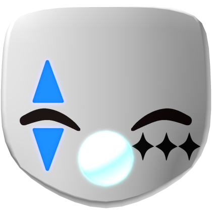 Cool Blue Happy Glowing Clown Mask [Emissive]