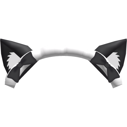 black kawaii neko maid headdress