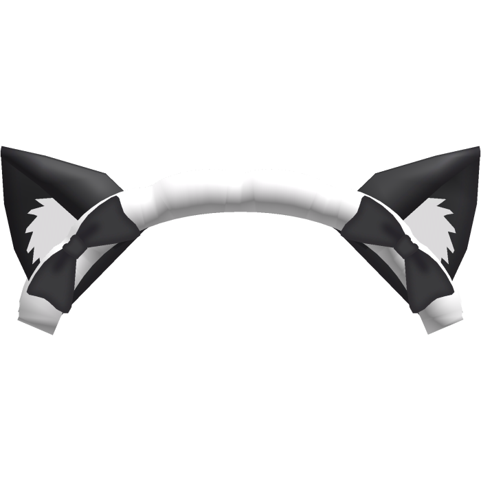 black kawaii neko maid headdress