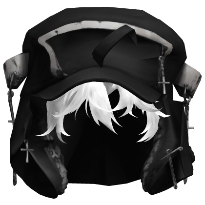 Emo Y2k Gothic White Hair w/ Hat