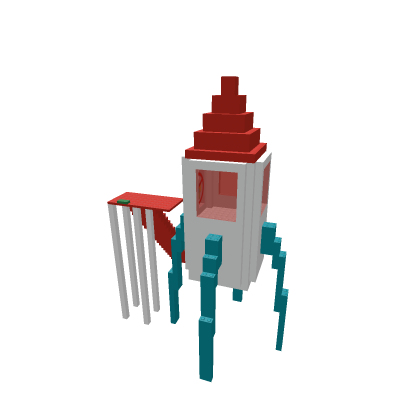 Rocket with 1 way door