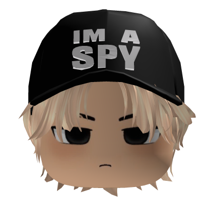 Spy Blonde Hair w/ Cap & Boy Face Roblox item