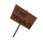 I am WizArD sign