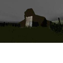 Realistic Waterfall Forest