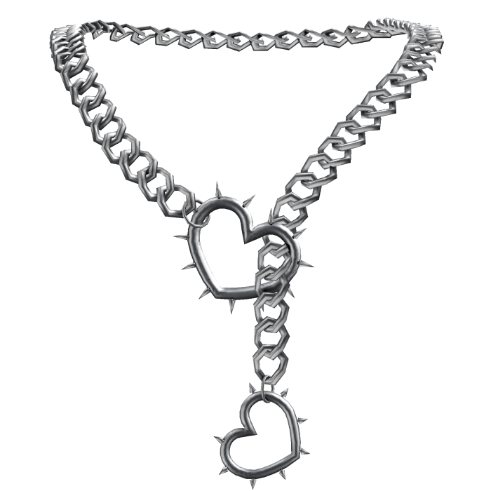 Heart Chain Choker In Silver