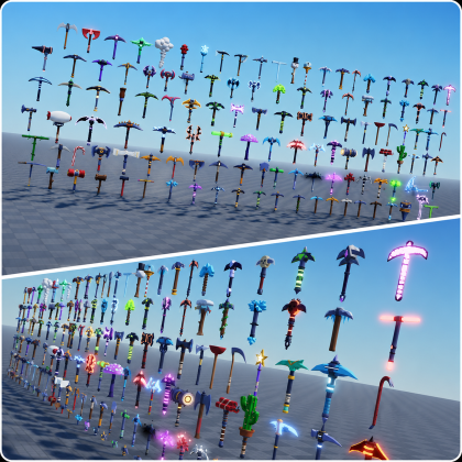 100+ Stylized Mining Tools & Hammers