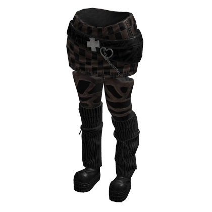 Chic Sporty Ura - Hara Skirt (Brown Black)