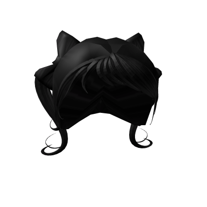 High Hair Bow Pigtails in Black