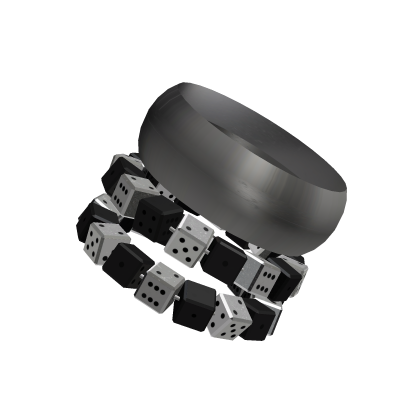 Silver bangle with y2k dice braclet
