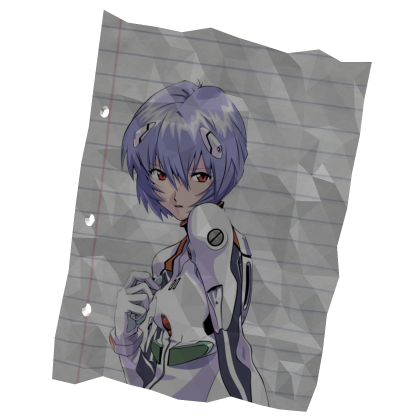 rei ayanami cute blushing paper drawing Roblox item