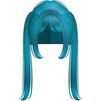 cyan emo long pigtails Roblox item