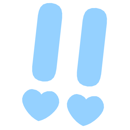 ♡ Cute Glowing Surprised Anime Sticker Light Blue Roblox item