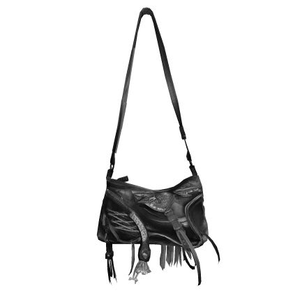 Gothic Black Emo vkei side bag Roblox item