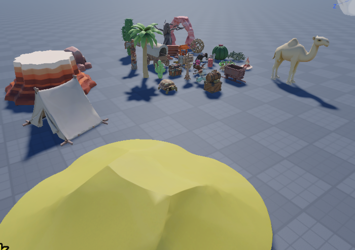 Low poly desert pack preview 1