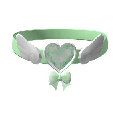 Magical Girl Angel Heart Choker - Green White Roblox item