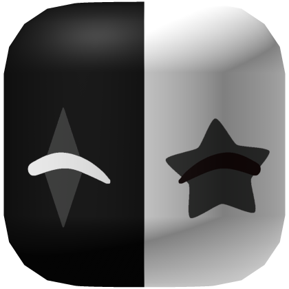 Backwards Black and White Jester Diamond and Star  Roblox item