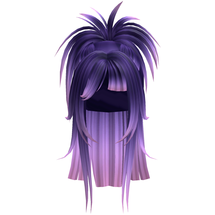 Spiky Anime Half Up Ponytail (Galaxy Purple)