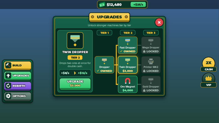Tycoon UI Kit Cash Buttons Upgrade Shop HUD Panels preview 7