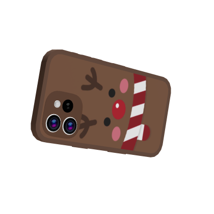 Cute Christmas Reindeer Phone (Hand)