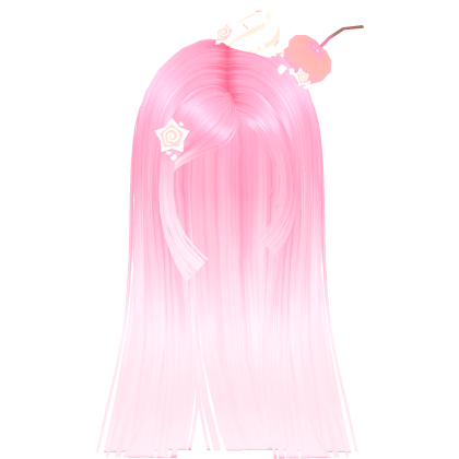 Glowy Cherry Cream Long Hime Cut (Pink Soda) Roblox item