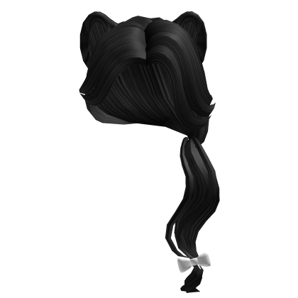 Black Cat Side Ponytail Hair Roblox item