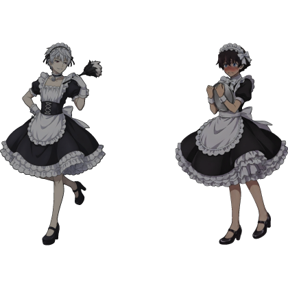 Aru and Yukiteru maid cutout Roblox item