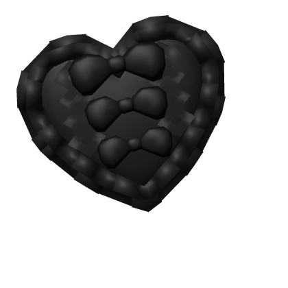 ♡︎ cute ruffled heart laced hair clip (black) ♡︎ Roblox item