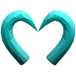 Cyan Heart Horns
