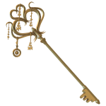Gold Heart Key
