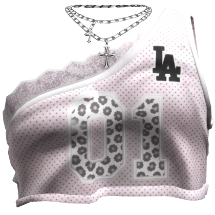 White Baddie Top with Necklace Bundle - 3.0 Roblox item