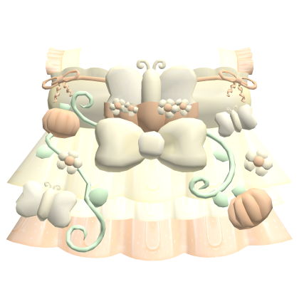 ʚ ︵ yellow halloween pumpkin fairy garden dress