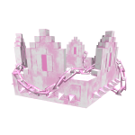 [ADD-ON] Sakura Pink Chained Spiky 8-Bit Crown