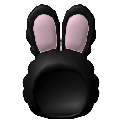 Low Poly Bunny Hood Black