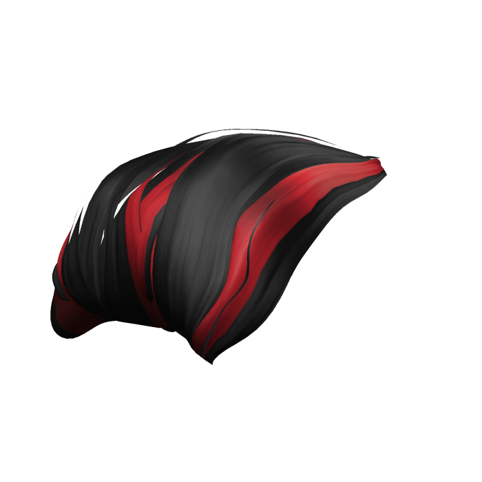 Red & Black Highlight Y2k Pouf Hair Bump