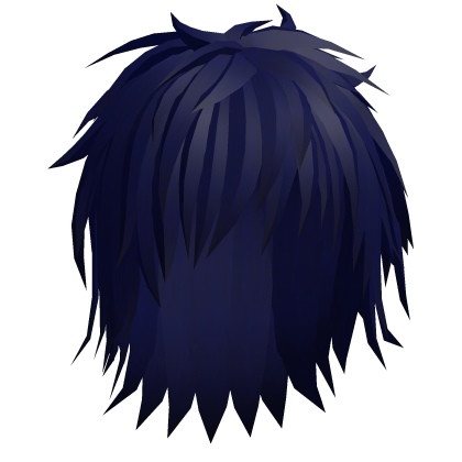 Dark Blue Messy Anime Moe Hair 35.