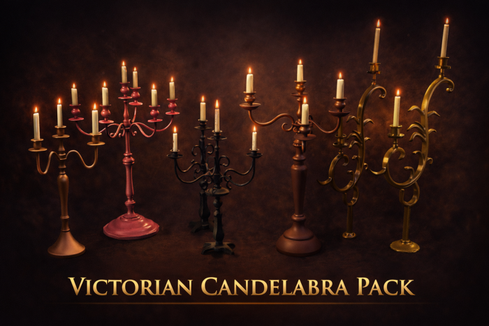 Victorian Candle Candelabra Pack [V1] preview 1