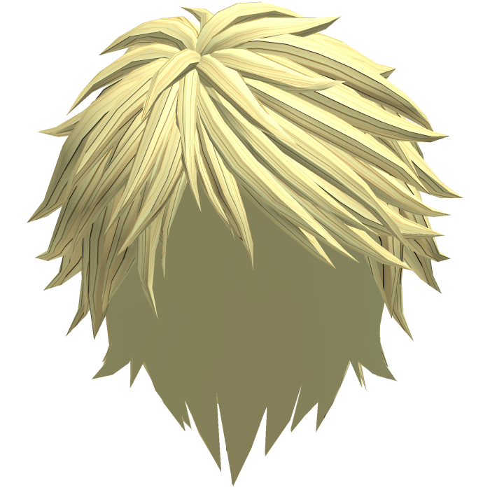yellow parted emo hair